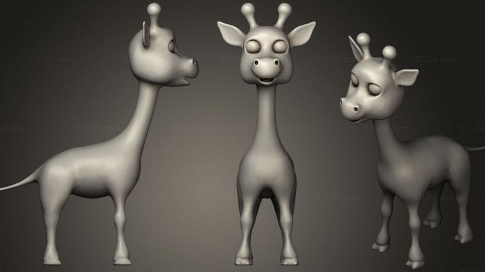 Игрушки (Мультяшный жираф, TOYS_0466) 3D модель для ЧПУ станка